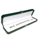 Antique Golden Latch Green Leatherette Bracelet Box, 8.62" x 2.12" x 1"H (JT5B-GN)