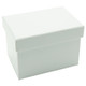 Glossy Kona Double Ring Box w/ Tan Faux Suede, 3” x 2” x 2 1/4”H (RWR5-64)