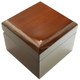 Glossy Kona Watch Box w/ Tan Faux Suede, 4 5/16” x 4 1/4” x 3 9/16”H (RWW8-64)