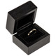 Premium Black HardWood Ring Box, 2 1/4” x 2” x 1 3/4”H (HWR3-BK)