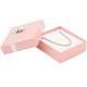 Pink Pendant/Earring Box with Shiny Silver Bow Tie,  2 3/4" x 3 1/8" x 1" (EDS7P-Pink) *PRICE FOR 24PCS