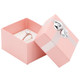 Pink Ring Box with Silver Bow Tie, 2" x 2 1/8" x 1 3/8" (EDS3R-Pink) *PRICE FOR 24PCS
