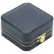 Antique Style Gold Latch Navy Blue Leatherette Pendant / Earring Box, 2" x 2.12" x 1.75"H (JT9P-BL)