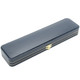 Antique Style Gold Latch Navy Blue Leatherette Bracelet Box, 8.62" x 2.12" x 1"H (JT5B-BL)