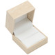 Wood Finish Padded Burlap Inset Top Ring Box 2" x 2" x 1.62"H