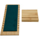 Two Piece Wooden Necklace Display with Green Center Pad, (ED1N-GN)