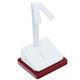 Earring and Ring Combo Display for Hoops or Dangle Earrings in White Leatherette with Rosewood Base(F35-21-RW)