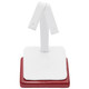 Earring Display for Hoops or Dangle Earrings in White Leatherette with Rosewood Base (F35-22-RW)