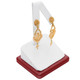 Earring Display for Hoops or Dangle Earrings in White Leatherette with Rosewood Base (F35-22-RW)