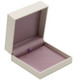 Pendant Necklace Box with Paradiso Exterior and Lilac Pink Satin Interior 3.5" x 3.5" x 1.5"H