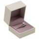 Ring Box with Paradiso Exterior and a Lilac Pink Satin Interior 2" x 2" x 1.62"H