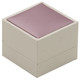 Earring Box with Paradiso and Lilac Pink Satin Finish 2" x 2" x 1.62"H