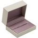 Double Ring Box with Paradiso Exterior and a Lilac Pink Satin Interior 3.12" x 2..37" x 1.5"H