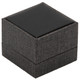 Earring Box in Mesh Grey and Black Leatherette  2" x 2" x 1.62"H