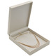 Necklace Box with White Shimmer Satin and Paradiso 5.87" x 7.37" x 1.62"H