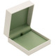 Pendant Necklace Box with Pistachio Green Satin and Paradiso 3.5" x 3.5" x 1.5"H