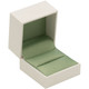 Ring Box with Pistachio Green Satin and Paradiso 2" x 2" x 1.62"H