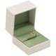 Ring Box with Pistachio Green Satin and Paradiso 2" x 2" x 1.62"H