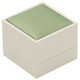 Earring Box with Pistachio Green Satin and Paradiso 2" x 2" x 1.62"H