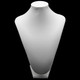 Padded Necklace Display Stand In White Faux Leather_Available in Four Sizes