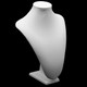 Padded Necklace Display Stand In White Faux Leather_Available in Four Sizes