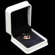 Lighted Earring Charm Pendant Box with Calcove Plush Leatherette and Black Suede Interior