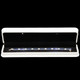 Lighted Tennis Bracelet Watch Box with Calcove Plush Leatherette and Black Suede Interior