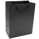 Paper Tote Gift Bag Black Color with Rope Handles - 20 Pieces per Pack - Choose a Size