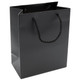 Paper Tote Gift Bag Black Color with Rope Handles - 20 Pieces per Pack - Choose a Size