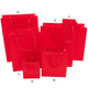 Paper Tote Gift Bag Red Color with Rope Handles - 20 Pieces per Pack - Choose a Size