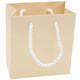 Paper Tote Gift Bag Beige Color with Rope Handles - 20 Pieces per Pack - Choose a Size