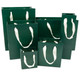  Paper Tote Gift Bag Dark Green Color with Ribbon Handles - 20 Pieces per Pack - Choose a Size