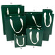  Paper Tote Gift Bag Dark Green Color with Ribbon Handles - 20 Pieces per Pack - Choose a Size