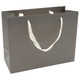 Paper Tote Gift Bag Grey Color with Ribbon Handles - 20 Pieces per Pack - Choose a Size