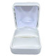 White Faux Leather Ring Box - Two Piece Packer Included - $.69 EACH LIMITED QUANTITIES - 144 Pieces