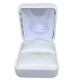 White Color Only* Faux Leather Ring Box - Two Piece Packer Included - Price for 144 Pieces