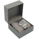 Watch Box with Pillow Features a Gray Suede Interior with Matching Gray Matte Exterior - 12pcs per pack