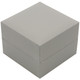 Watch Box with Pillow Features a Gray Suede Interior with Matching Gray Matte Exterior - 12pcs per pack