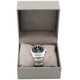 Watch Box with Pillow Features a Gray Suede Interior with Matching Gray Matte Exterior - 12pcs per pack