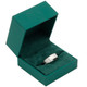 Ring Box Features an Emerald Suede Interior with Matching Green Matte Exterior - 12pcs per pack