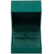 Ring Box Features an Emerald Suede Interior with Matching Green Matte Exterior - 12pcs per pack