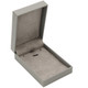 Earring Pendant Charm Box Features a Gray Suede Interior with Matching Gray Matte Exterior - 12pcs per pack