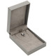 Earring Pendant Charm Box Features a Gray Suede Interior with Matching Gray Matte Exterior - 12pcs per pack