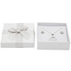Universal Bow Tie Gift Box Features a White Patterned Finish Holds Pair of Earrings, Necklace, Ring, and a Bangle - Sold in Packs of 24 pcs