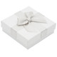 Universal Bow Tie Gift Box Features a White Patterned Finish Can a Hold Pair of Earrings, Necklace, Ring, and a Bangle - Sold in Packs of 24 pcs