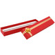 Bracelet Box with a Red Exterior and a Shiny Gold Bow-Tie - 12 Pieces Per Pack