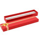 Bracelet Box with a Red Exterior and a Shiny Gold Bow-Tie - 12 Pieces Per Pack