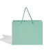 Large Vogue Size Paper Tote Gift Bag with Matching Rope Handle in Tiffany Style Blue - 13"x 10"- 20 Pieces Per Pack