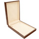 Large Glossy Kona Wood Necklace Box with Beige Velvet Interior - WN11-64