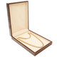 Large Glossy Kona Wood Necklace Box with Beige Velvet Interior - WN11-64